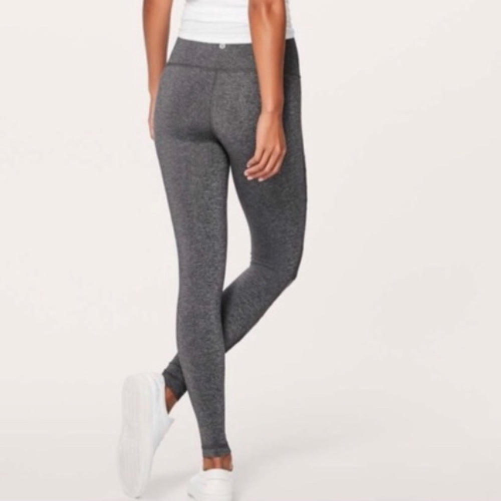 Lululemon Wunder Under Gray Tech Mesh Leggings - image 2